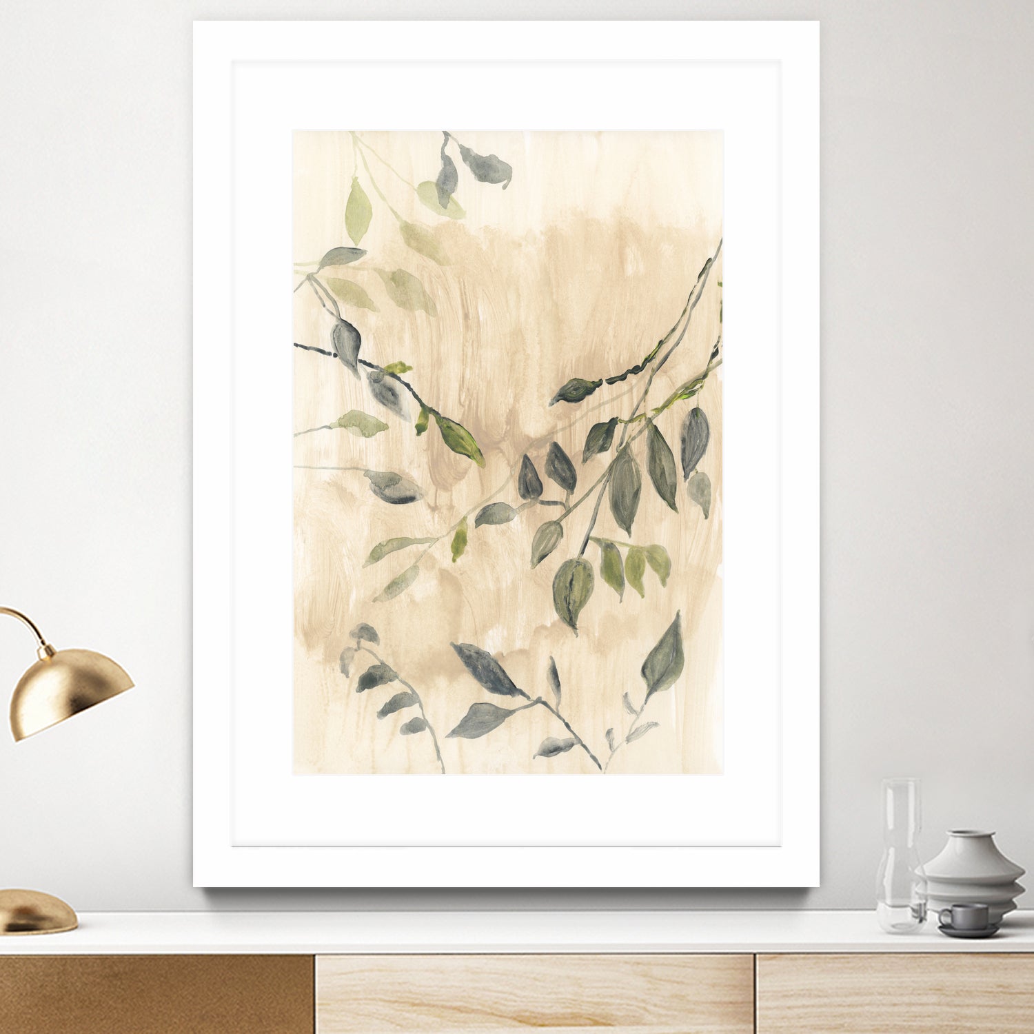 Colour Washed Leaves No1 by cartissi on GIANT ART - leaves flowers and plants leaves