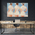 Retro Three Sailors by Melloi Art Prints on GIANT ART - woman paintings woman