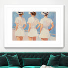 Retro Three Sailors by Melloi Art Prints on GIANT ART - woman paintings woman