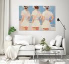 Retro Three Sailors by Melloi Art Prints on GIANT ART - woman paintings woman