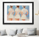 Retro Three Sailors by Melloi Art Prints on GIANT ART - woman paintings woman