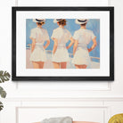 Retro Three Sailors by Melloi Art Prints on GIANT ART - woman paintings woman