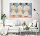 Retro Three Sailors by Melloi Art Prints on GIANT ART - woman paintings woman