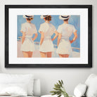 Retro Three Sailors by Melloi Art Prints on GIANT ART - woman paintings woman