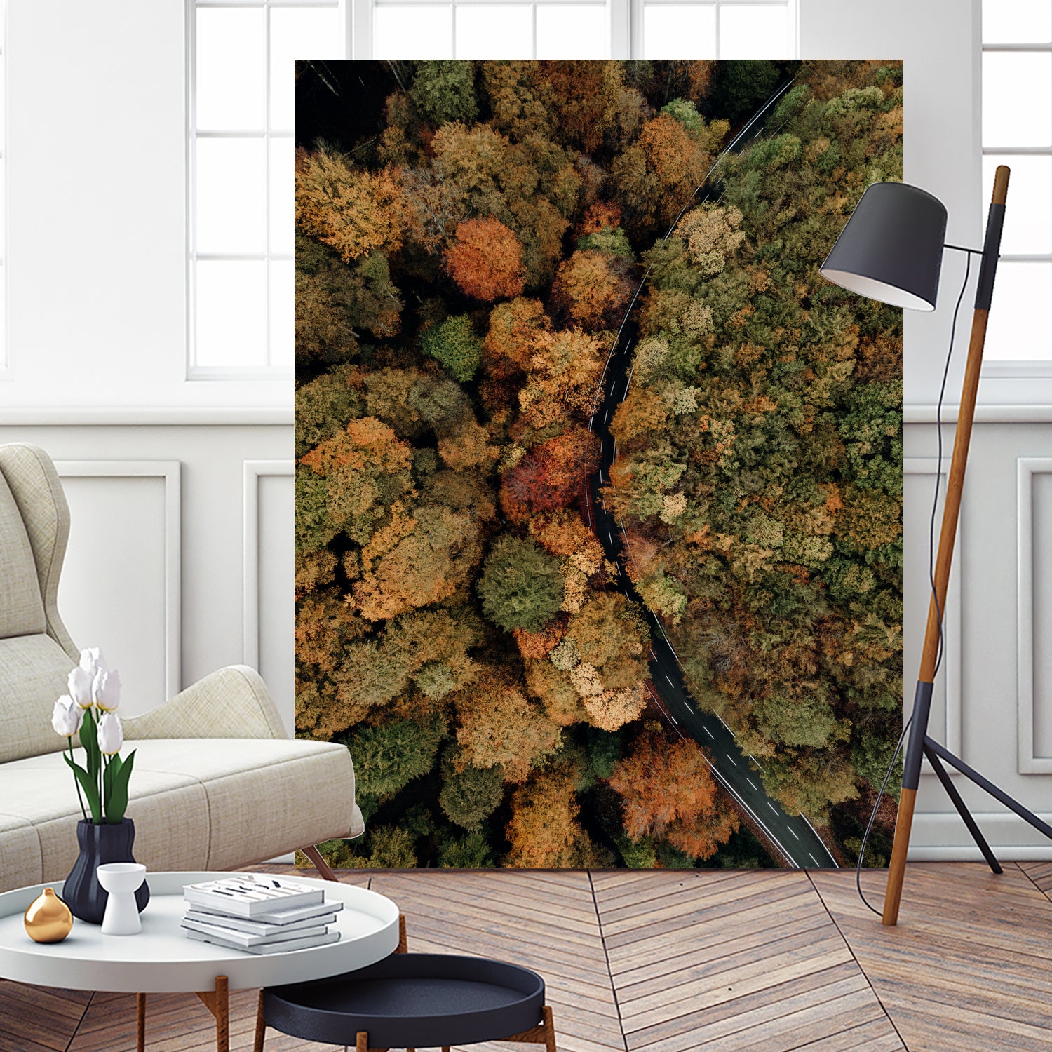 Autumn's Winding Path by Javier Pardina on GIANT ART - forest landscape forest