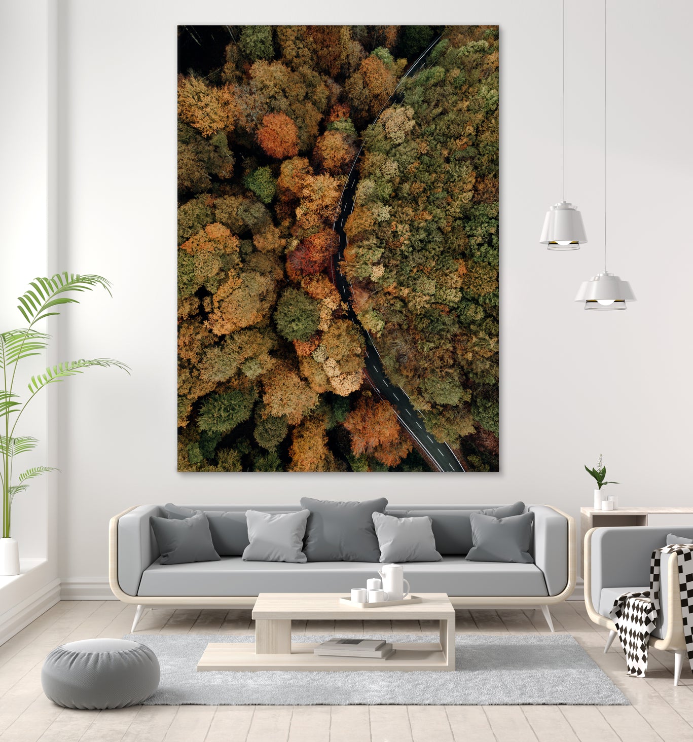 Autumn's Winding Path by Javier Pardina on GIANT ART - forest landscape forest