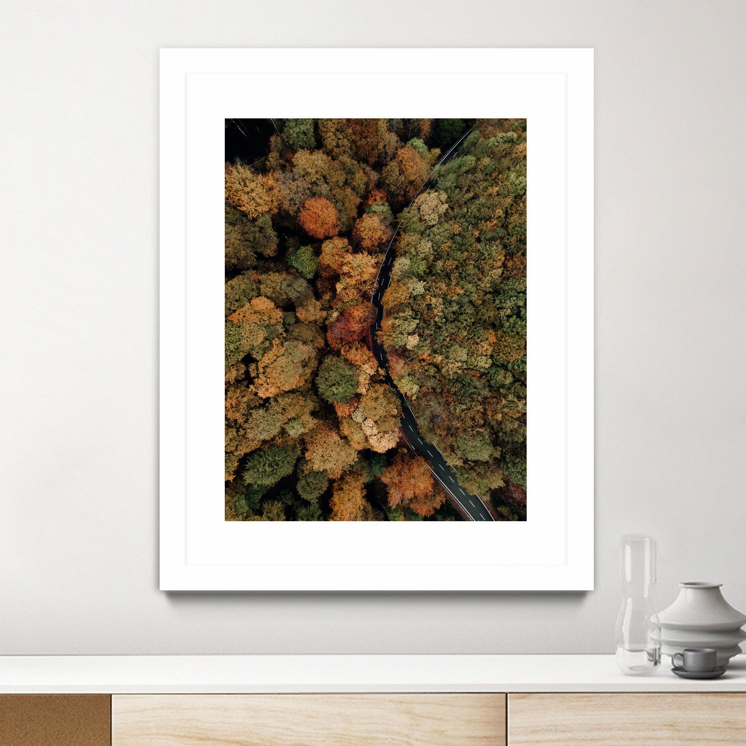 Autumn's Winding Path by Javier Pardina on GIANT ART - forest landscape forest