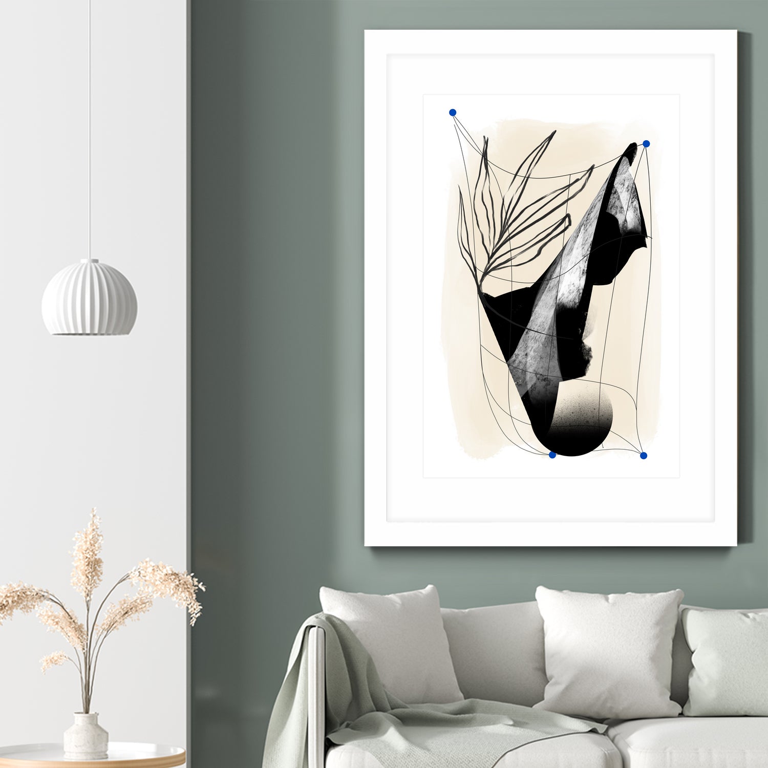 Which Came First by Jilli Darling on GIANT ART - abstract abstract, bold, white, grey, gray, calm, painting, print, wallart, wall art, energetic, colourful, graphic print, illustration, soft, brush strokes, cute, prints, home decor, beige, black, drawing