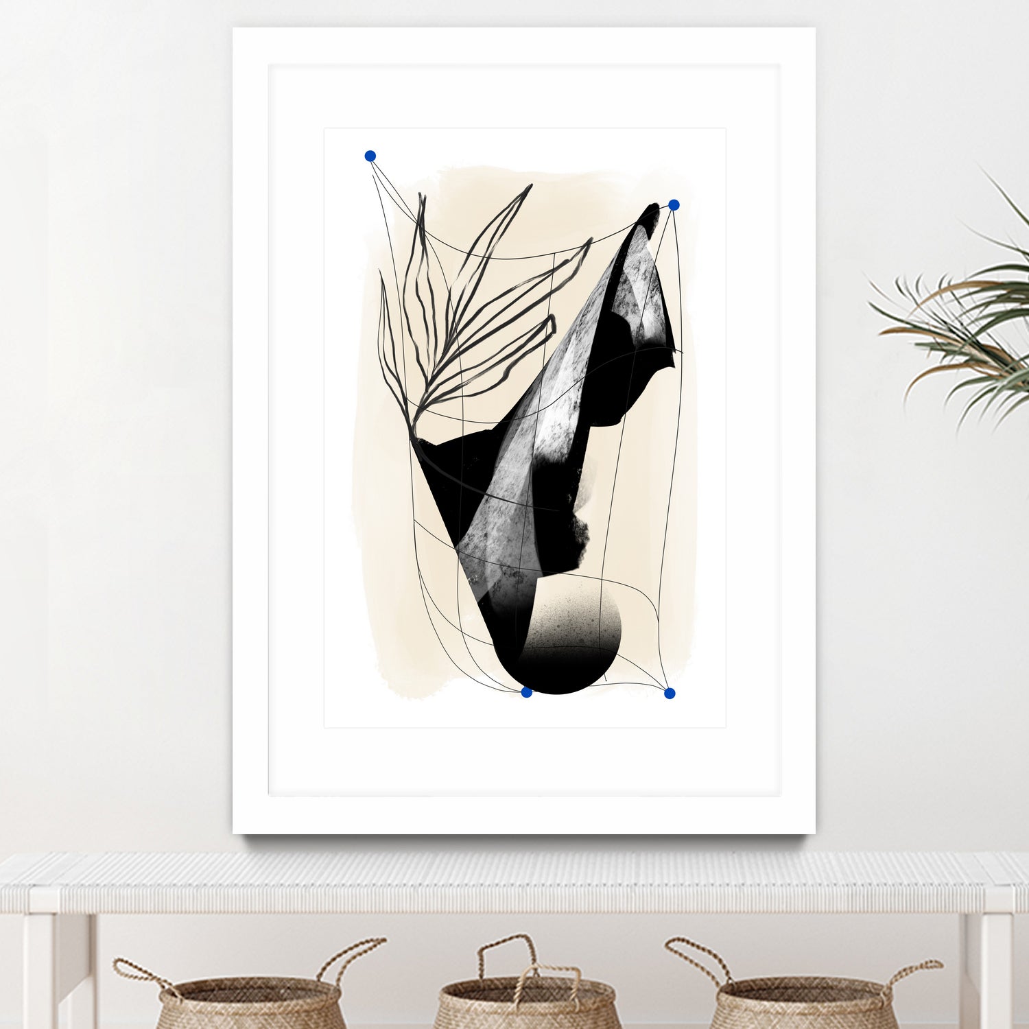 Which Came First by Jilli Darling on GIANT ART - abstract abstract, bold, white, grey, gray, calm, painting, print, wallart, wall art, energetic, colourful, graphic print, illustration, soft, brush strokes, cute, prints, home decor, beige, black, drawing