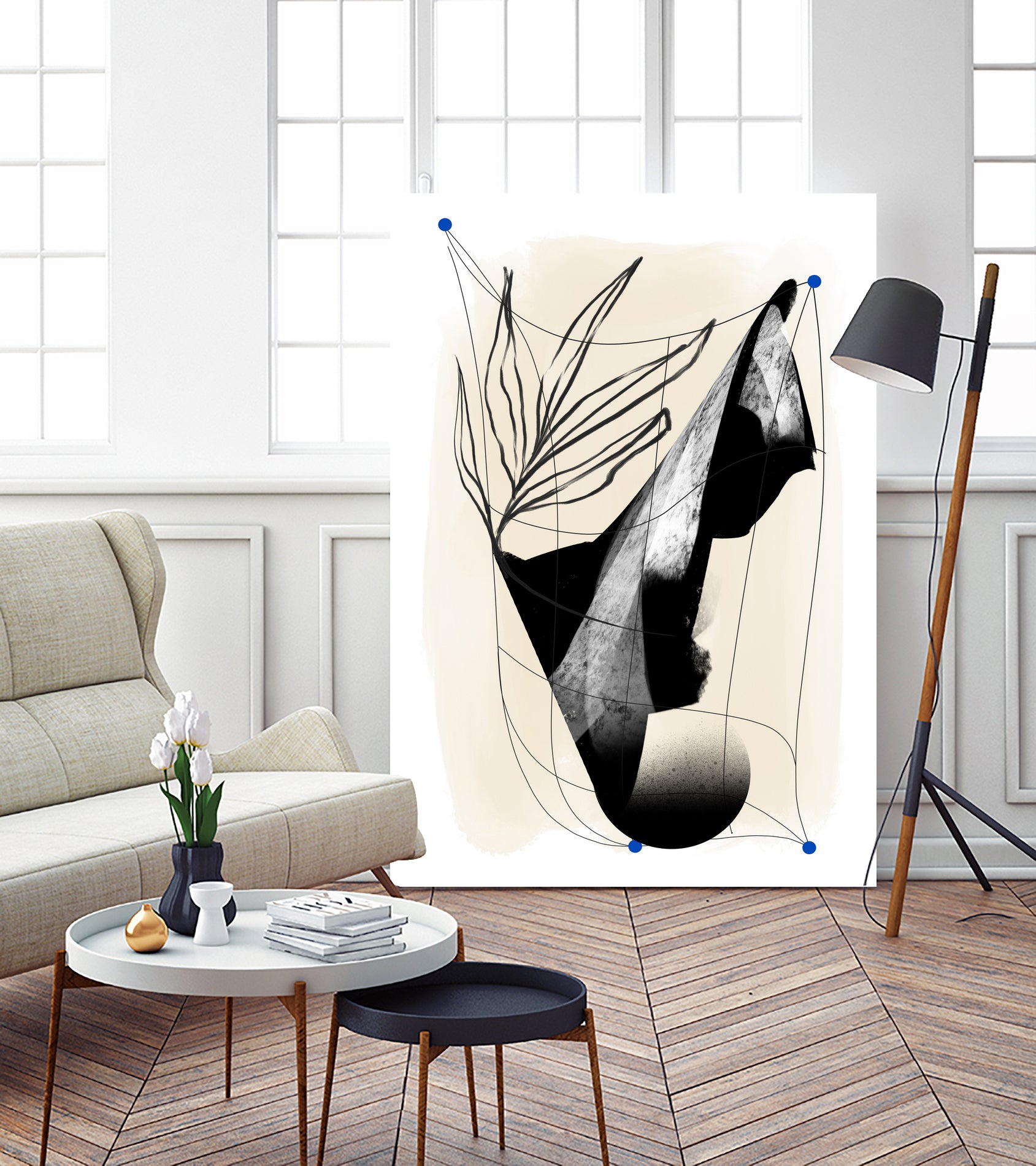 Which Came First by Jilli Darling on GIANT ART - abstract abstract, bold, white, grey, gray, calm, painting, print, wallart, wall art, energetic, colourful, graphic print, illustration, soft, brush strokes, cute, prints, home decor, beige, black, drawing