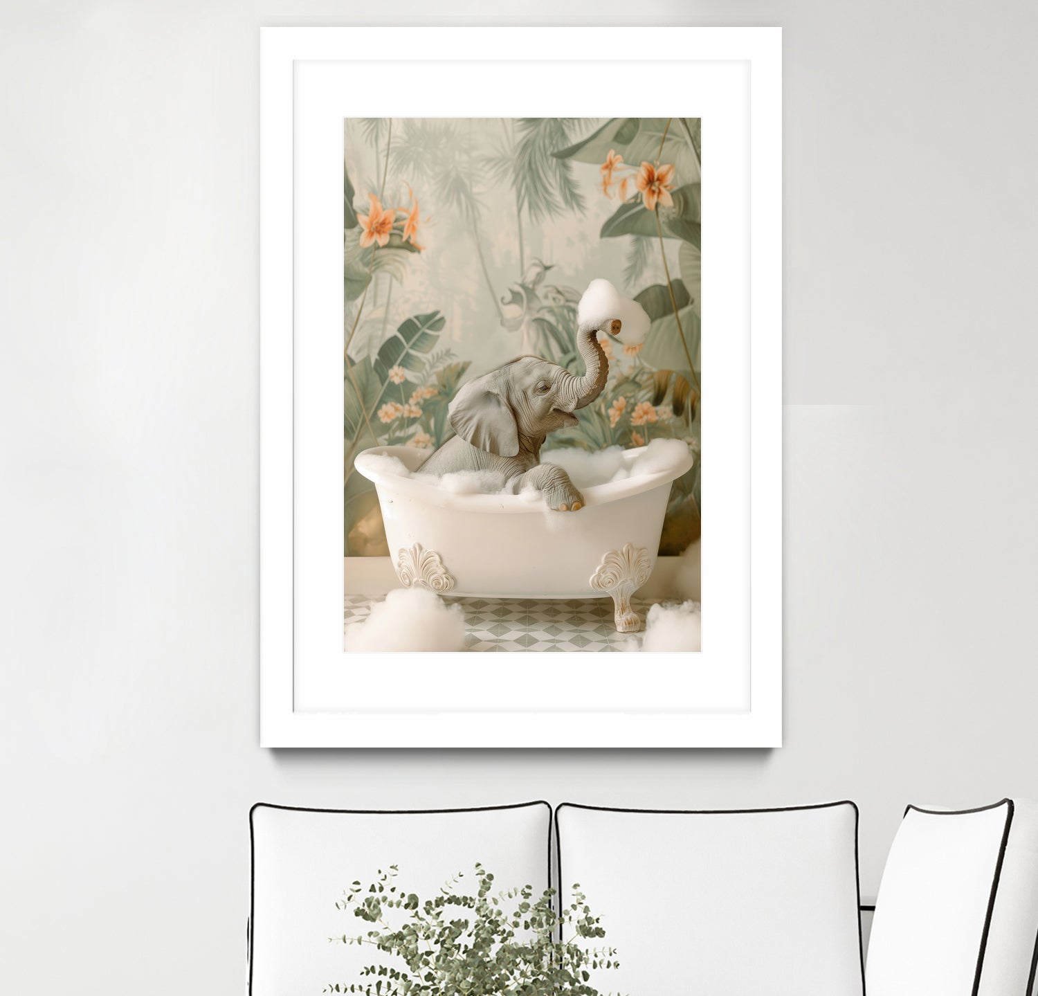 Elephant Bubble Bliss by Niky Rahner on GIANT ART - animals rahner