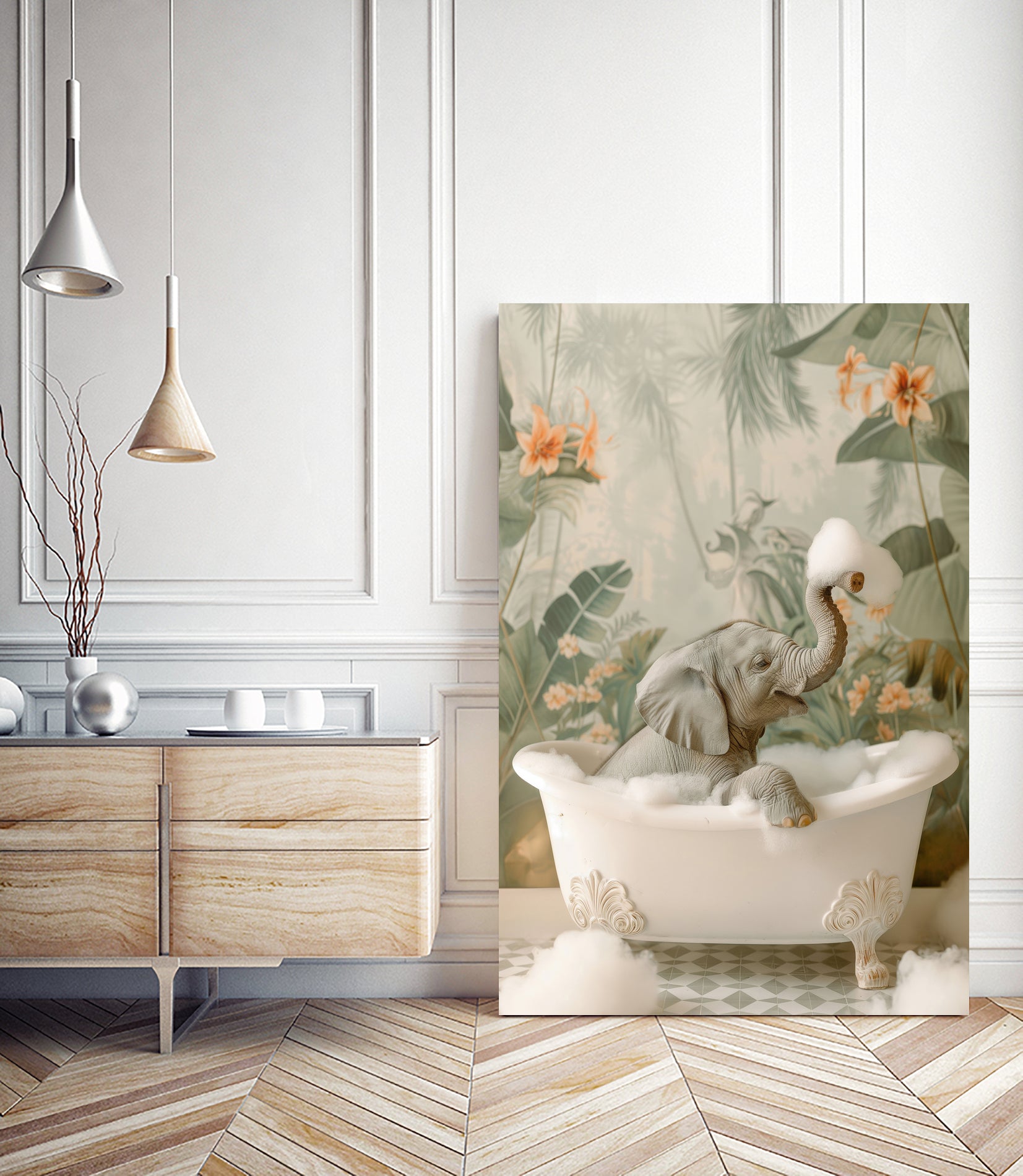 Elephant Bubble Bliss by Niky Rahner on GIANT ART - animals rahner