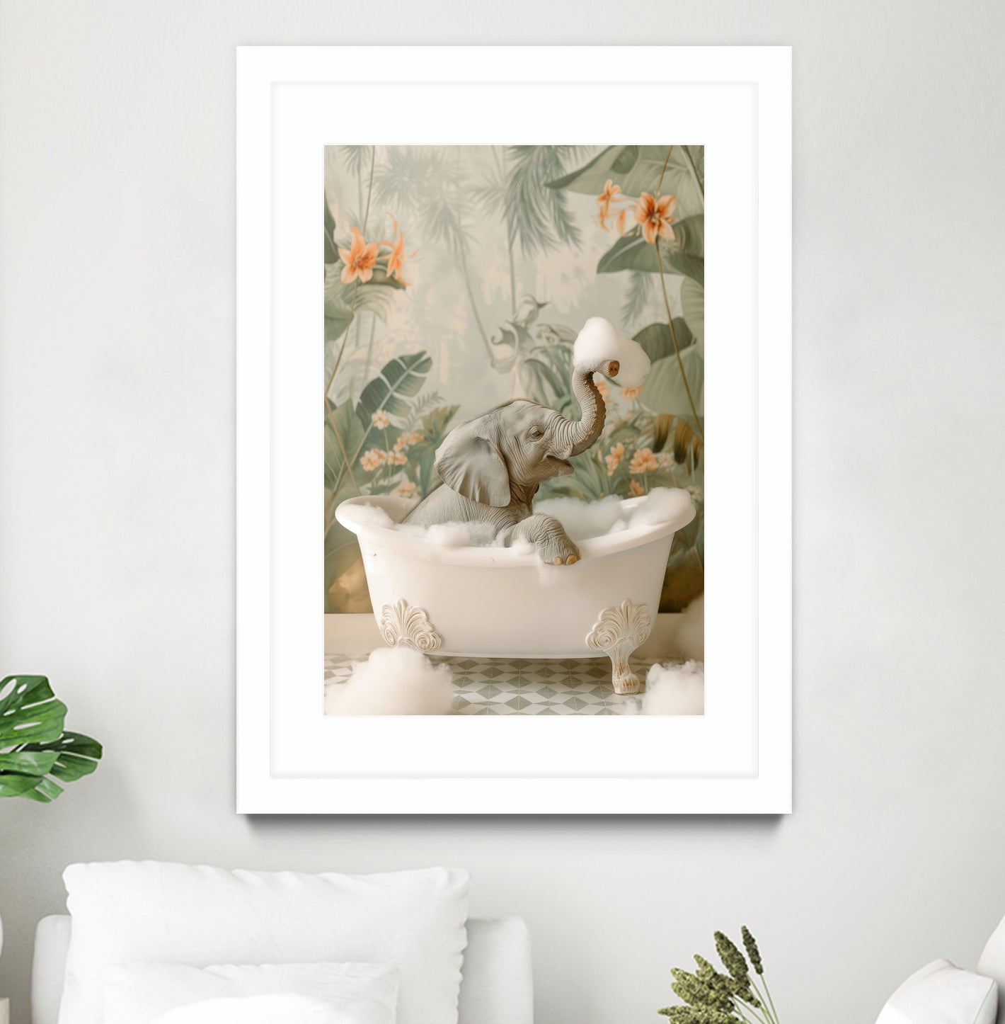 Elephant Bubble Bliss by Niky Rahner on GIANT ART - animals rahner