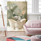 Elephant Bath Joy by Niky Rahner on GIANT ART - animals rahner