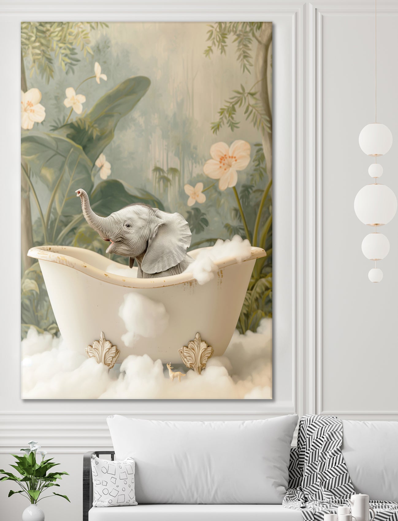 Elephant Bath Joy by Niky Rahner on GIANT ART - animals rahner