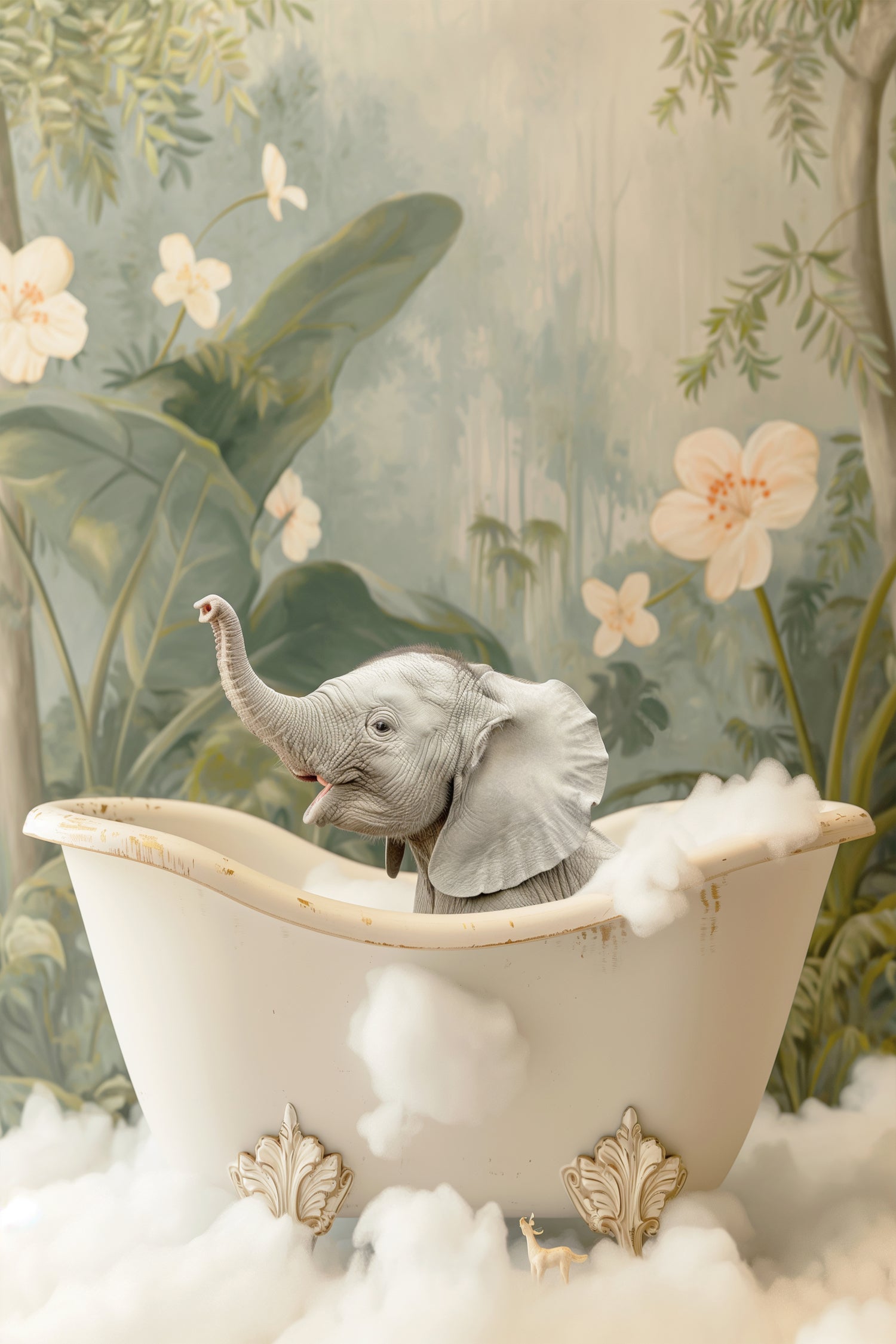 Elephant Bath Joy by Niky Rahner on GIANT ART - animals rahner