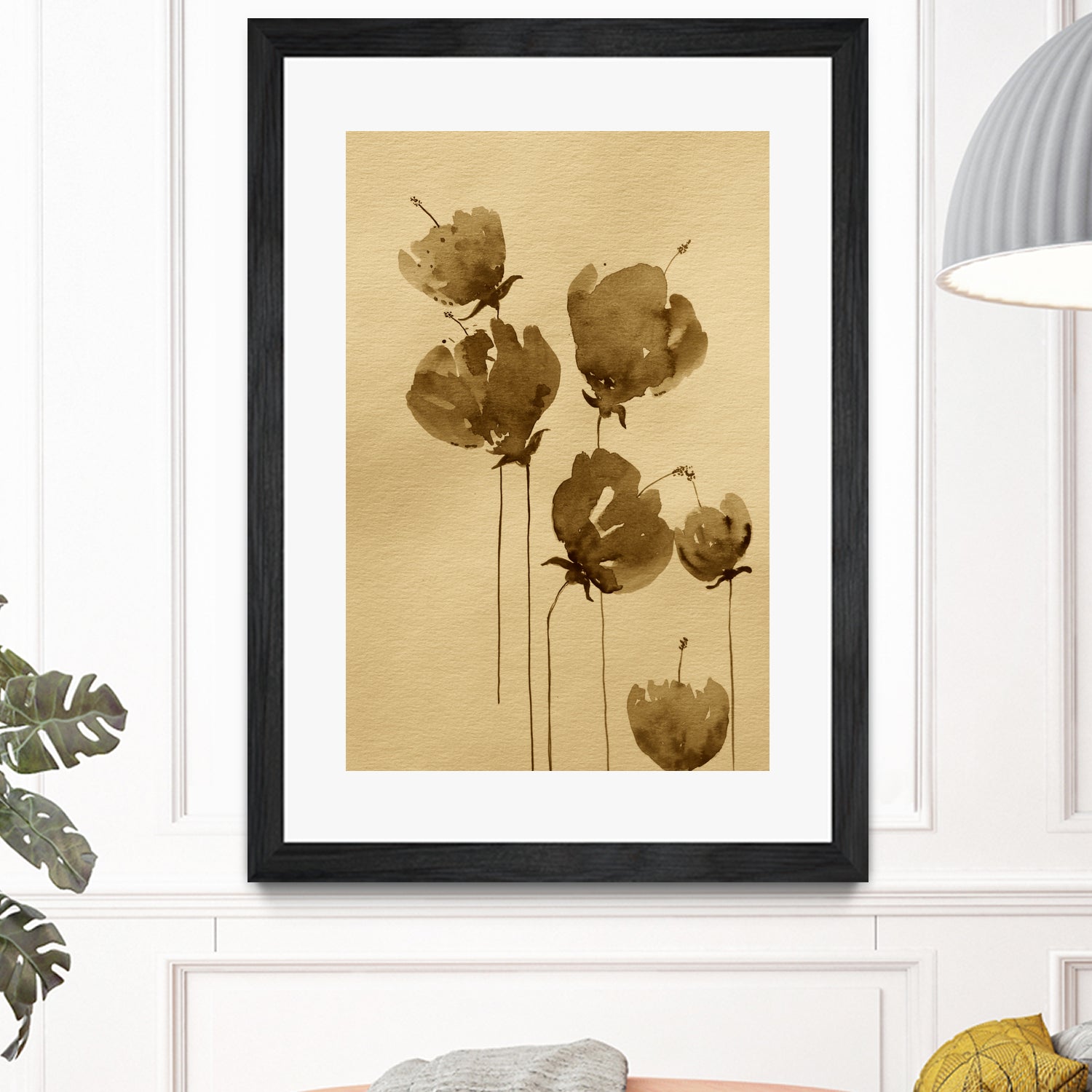 Poppies In Muted Sepia Tones by Santhosh ch on GIANT ART - 11825 illustration