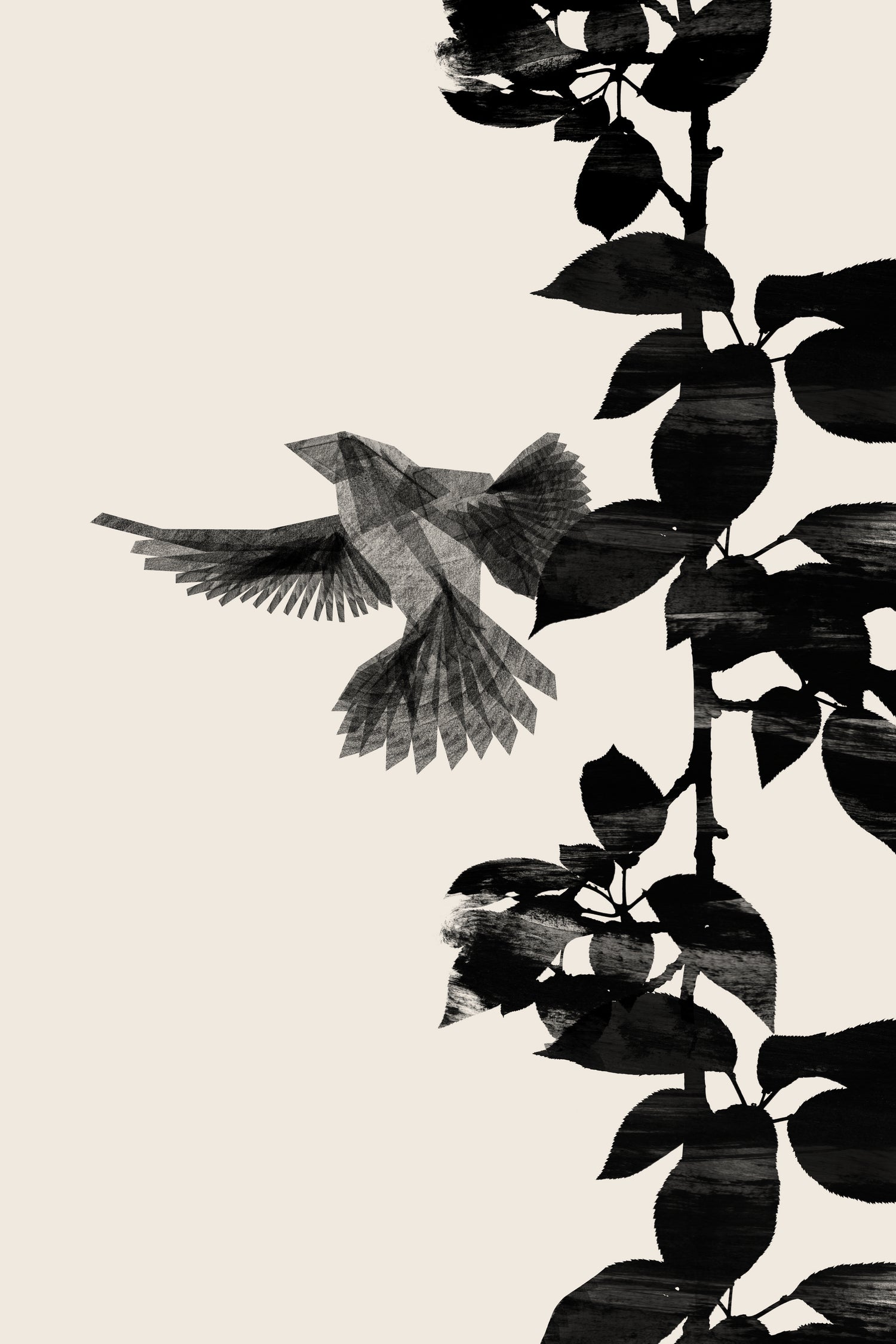 Bird Botanical a 20x30 by Danushka Abeygoda on GIANT ART -