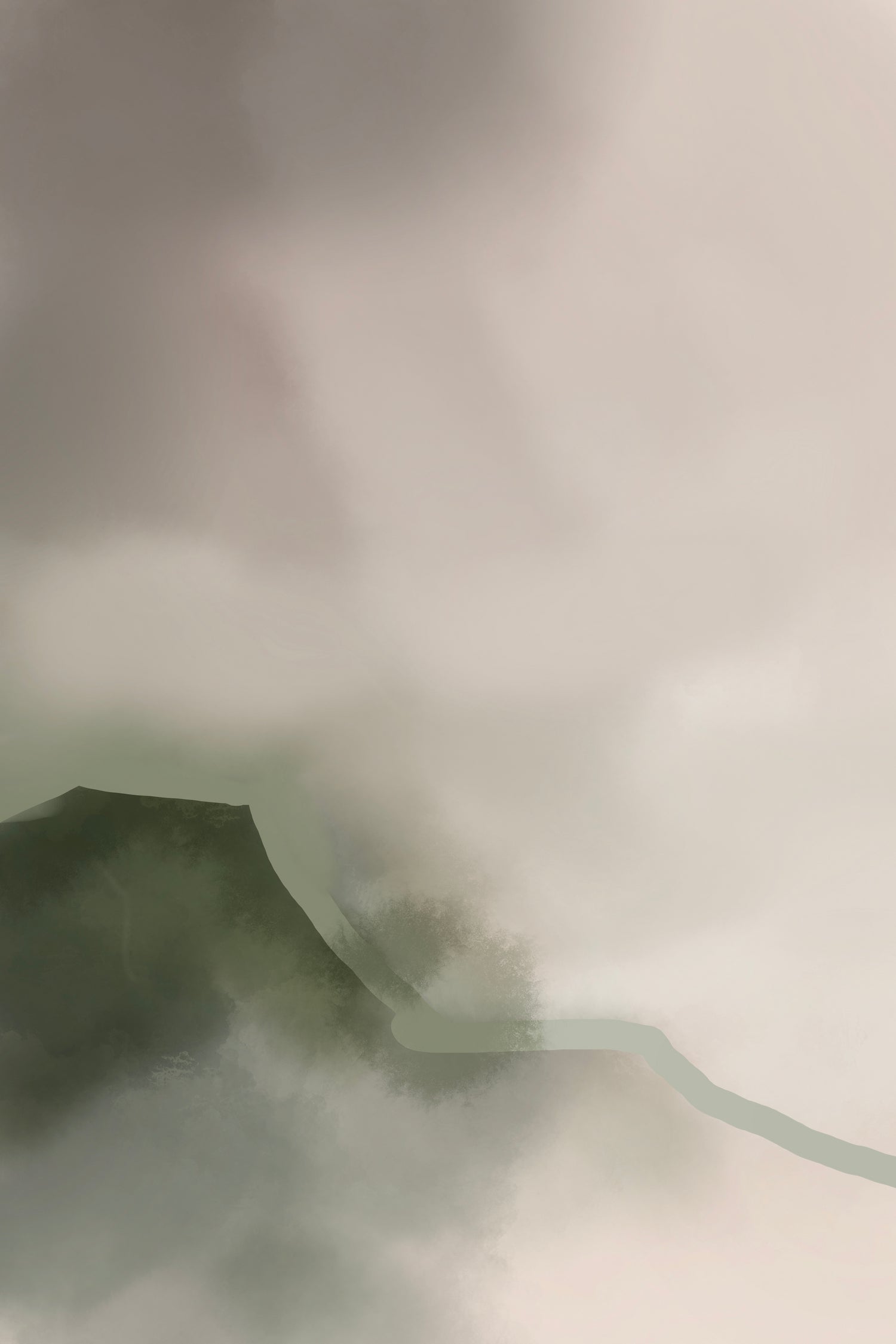 Misty Mountain Veil by Nilesh Kulkarni on GIANT ART - 6000 illustration
