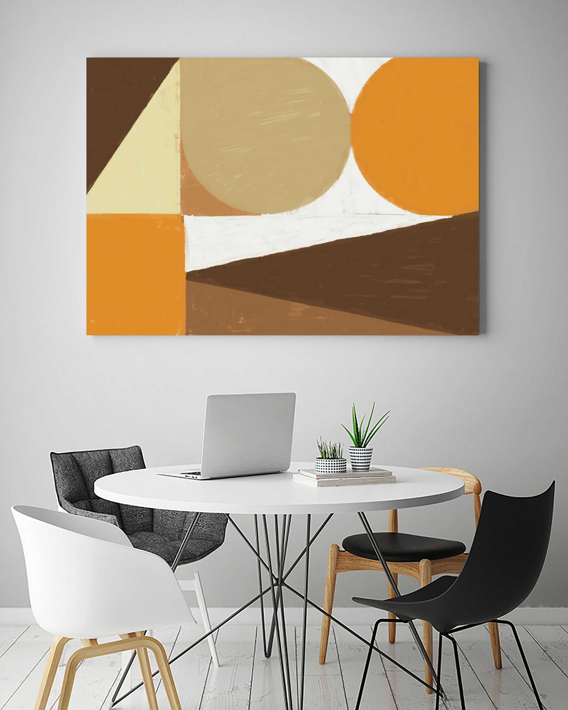 Earthy Tones Geometrics by Nilesh Kulkarni on GIANT ART - 2550 illustration