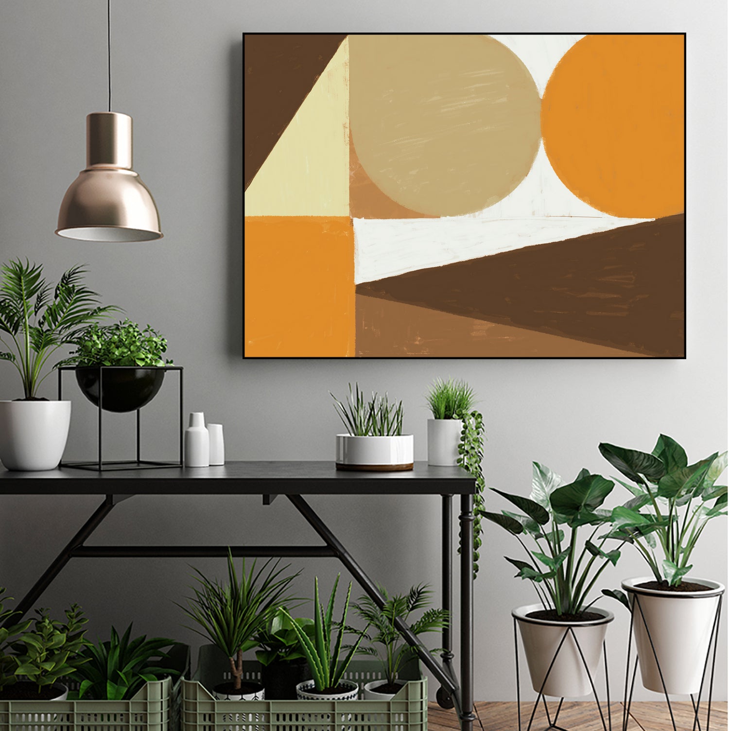 Earthy Tones Geometrics by Nilesh Kulkarni on GIANT ART - 2550 illustration