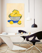 Bowl Of Vibrant Yellow Lemons by Nikita Jariwala on GIANT ART - bowl of lemons art food and drinks bowl of lemons art
