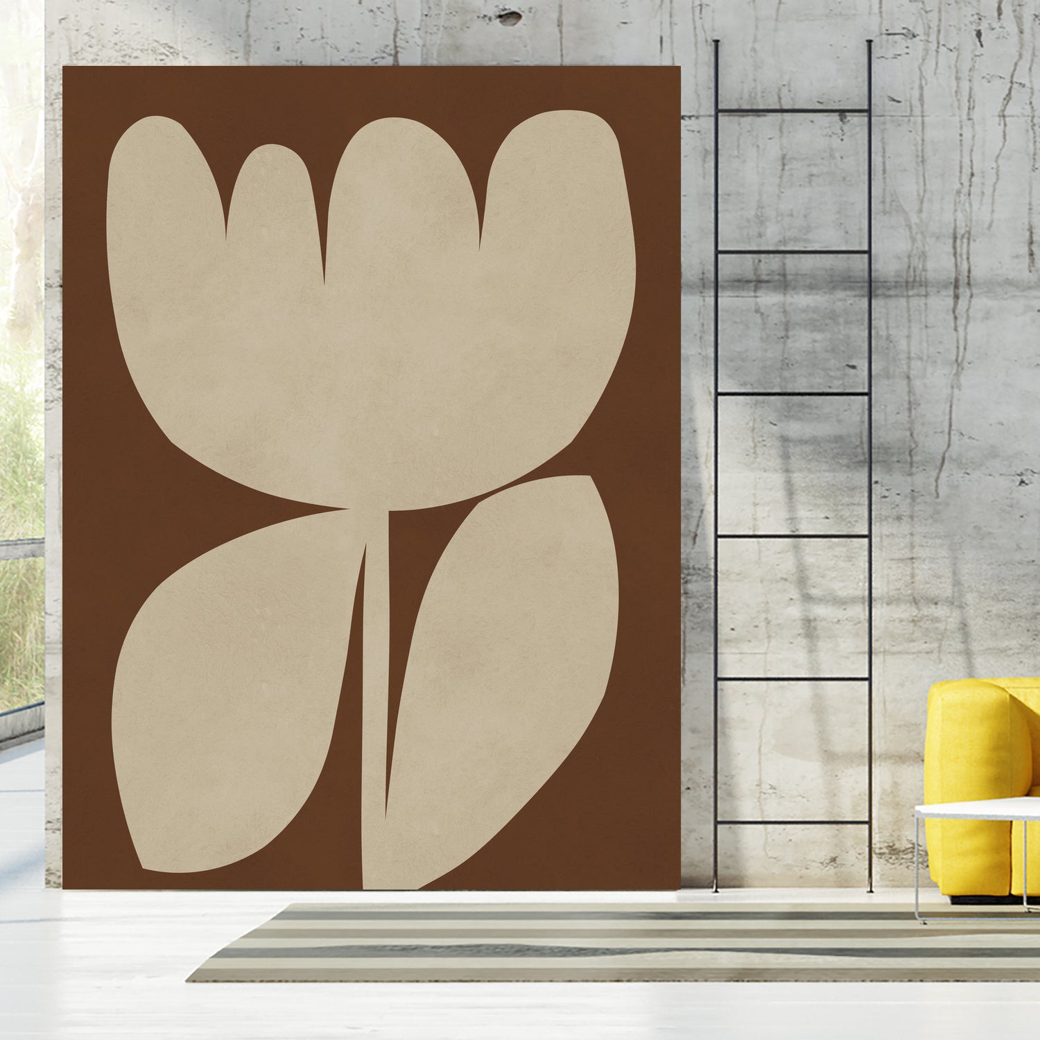 Beige Blossom Shapes by Vitor Costa on GIANT ART - 9001 illustration