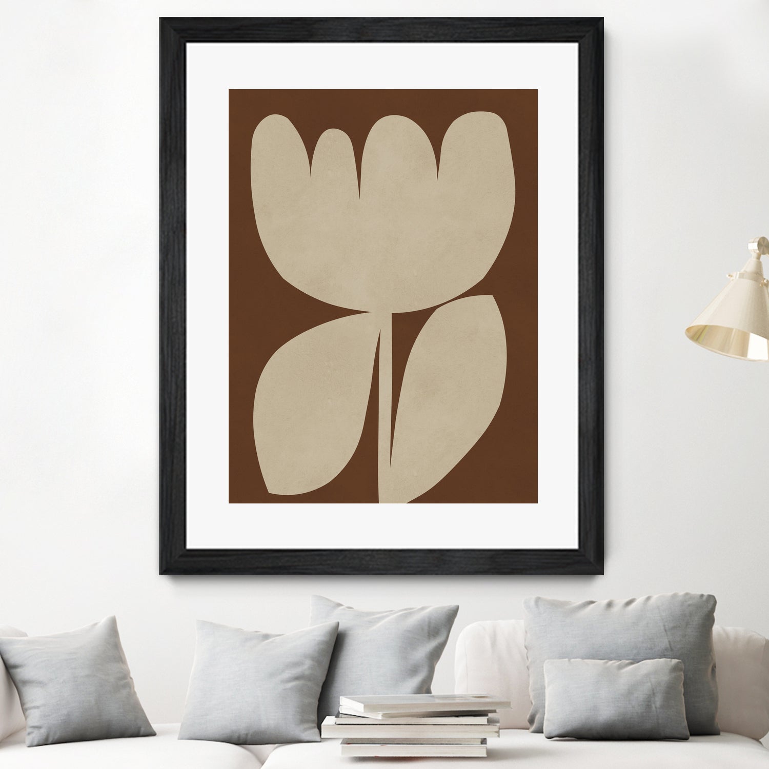 Beige Blossom Shapes by Vitor Costa on GIANT ART - 9001 illustration