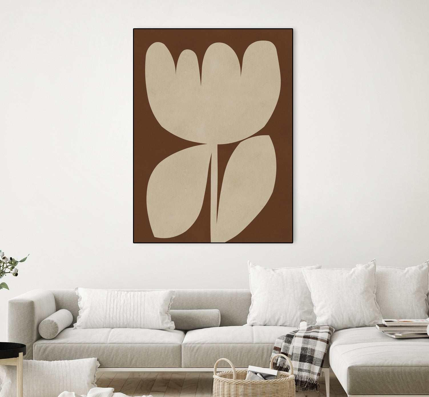 Beige Blossom Shapes by Vitor Costa on GIANT ART - 9001 illustration
