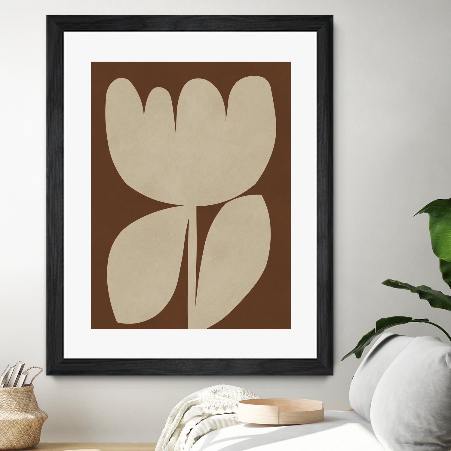 Beige Blossom Shapes by Vitor Costa on GIANT ART - 9001 illustration