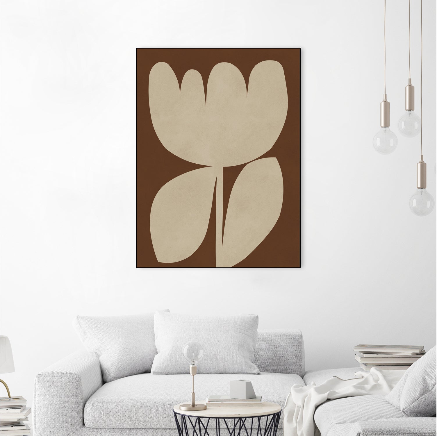 Beige Blossom Shapes by Vitor Costa on GIANT ART - 9001 illustration
