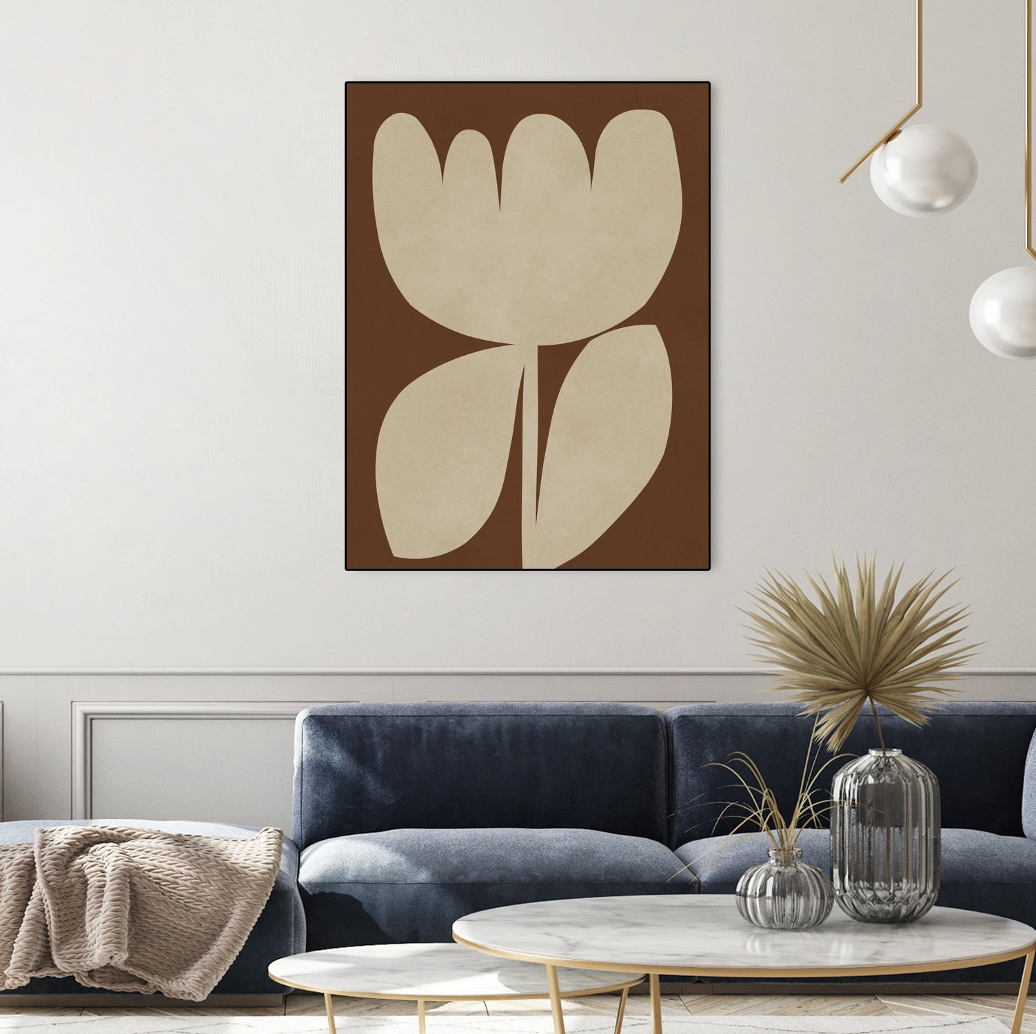 Beige Blossom Shapes by Vitor Costa on GIANT ART - 9001 illustration
