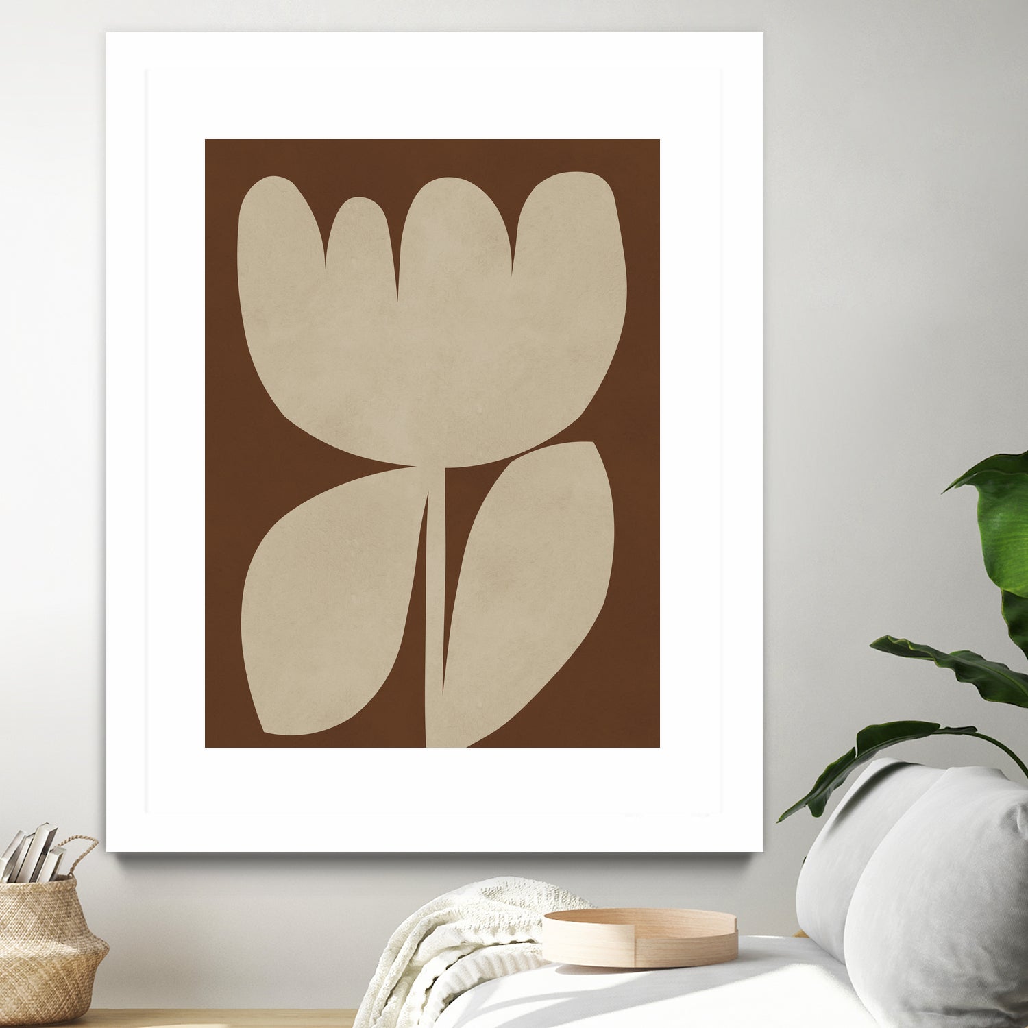 Beige Blossom Shapes by Vitor Costa on GIANT ART - 9001 illustration