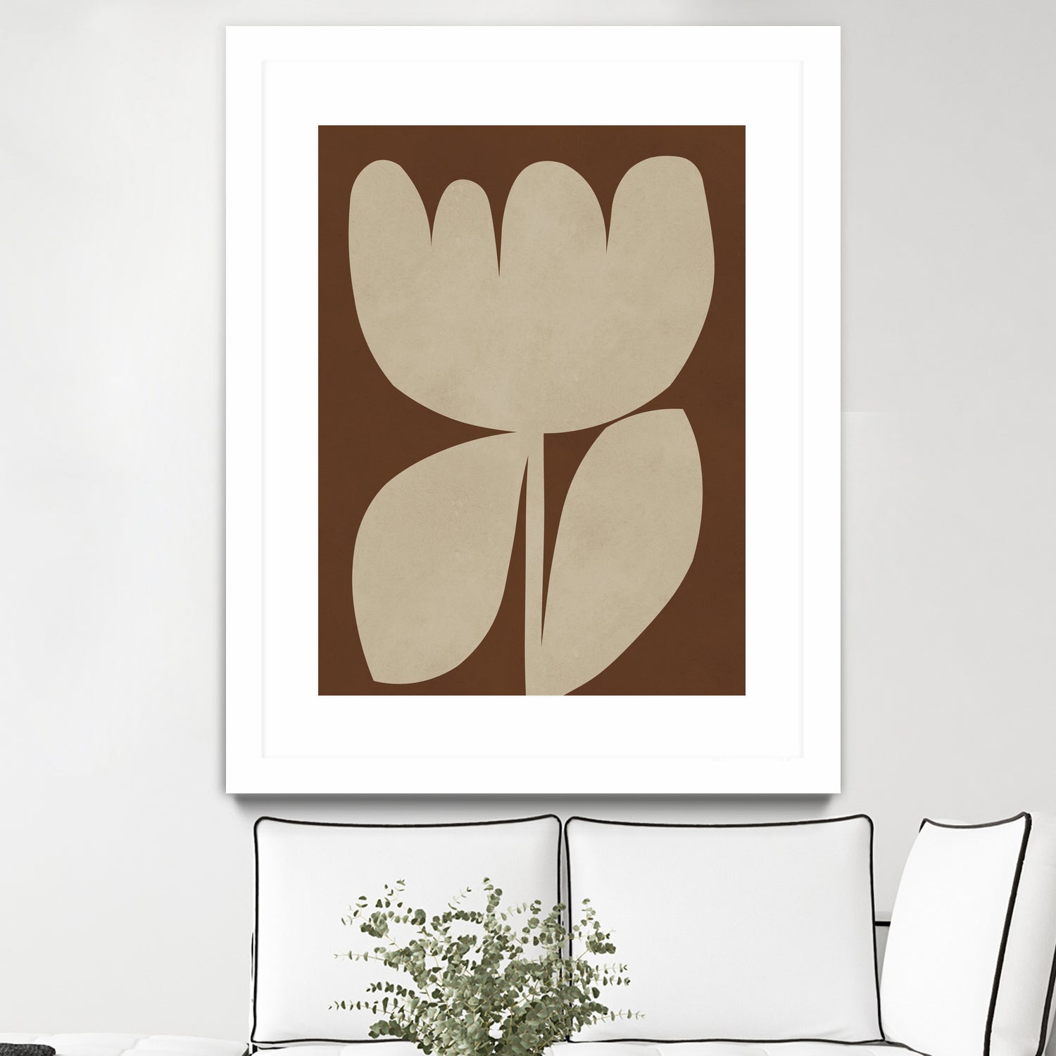 Beige Blossom Shapes by Vitor Costa on GIANT ART - 9001 illustration