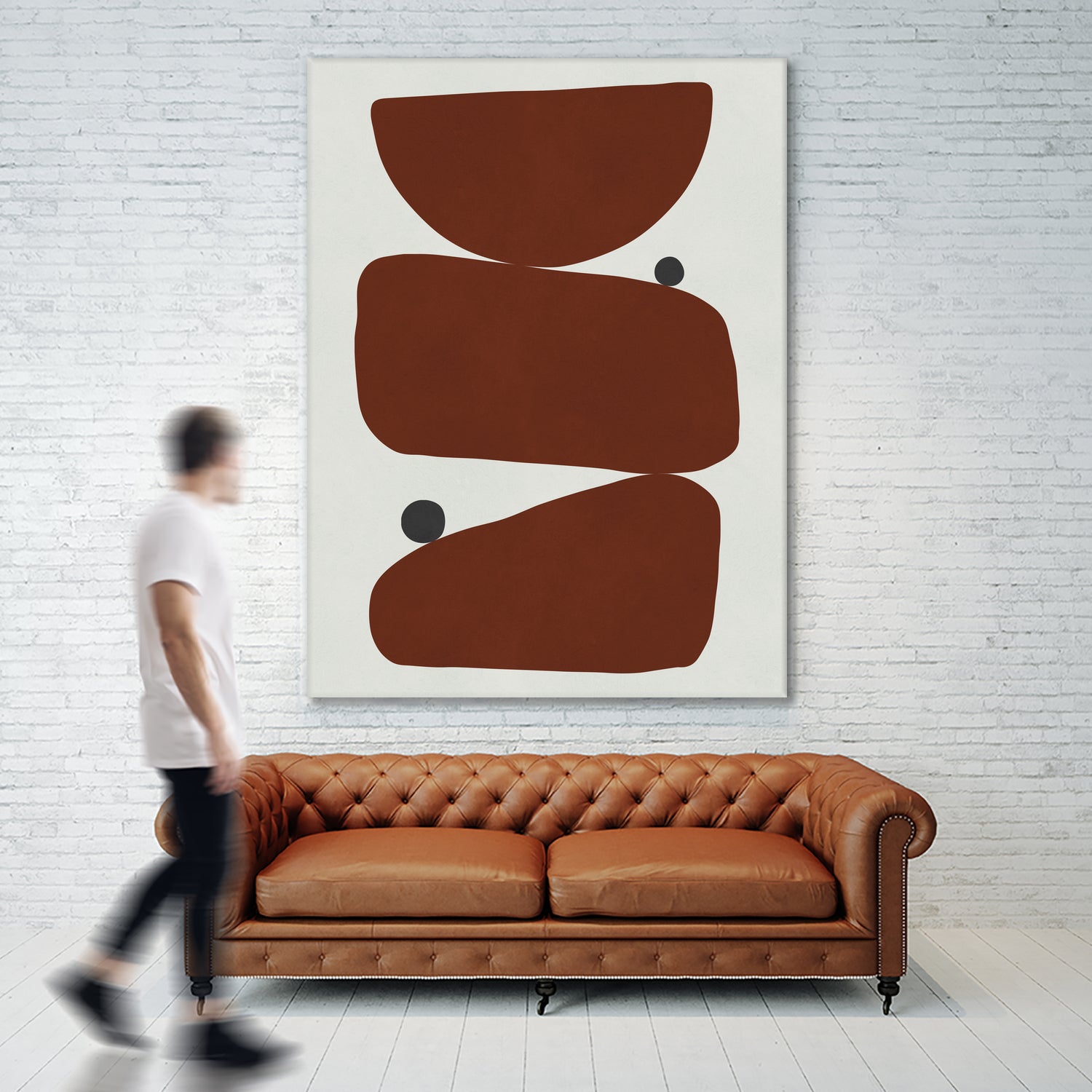 Brown expressionism by Victor Costa on GIANT ART - red shapes burgundy