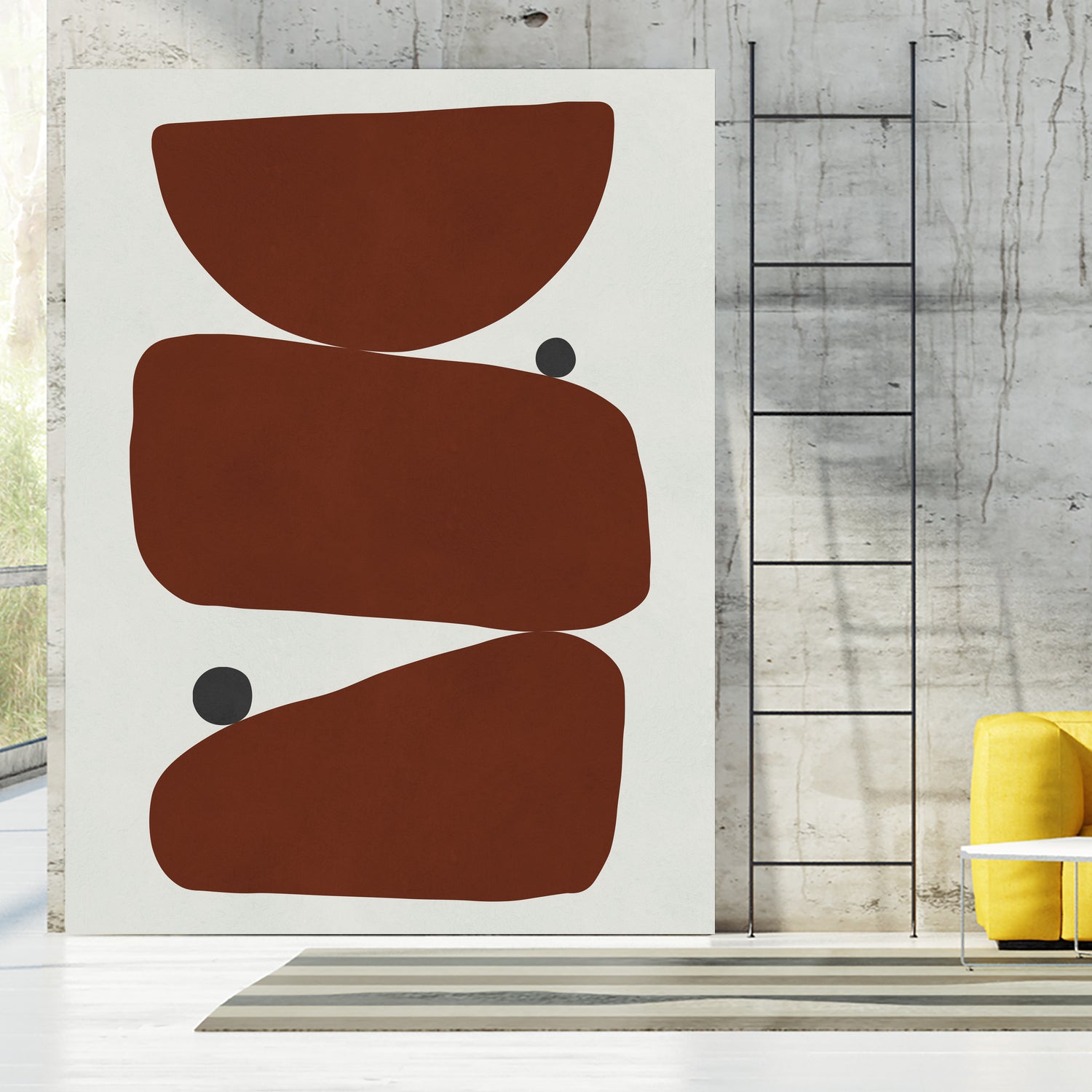 Brown expressionism by Victor Costa on GIANT ART - red shapes burgundy