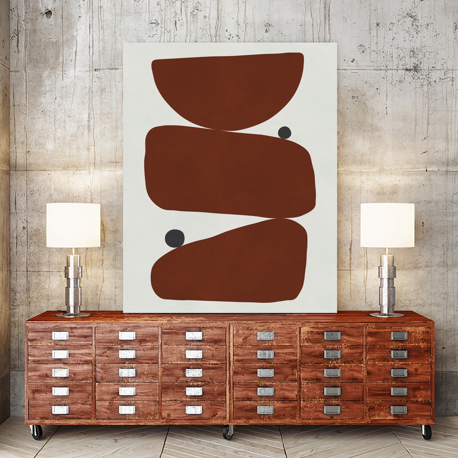 Brown expressionism by Victor Costa on GIANT ART - red shapes burgundy