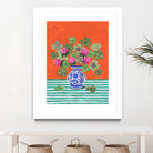 Clovers and Pink Blossoms by Caroline Bonne Muller on GIANT ART - clover bouquet  clover bouquet