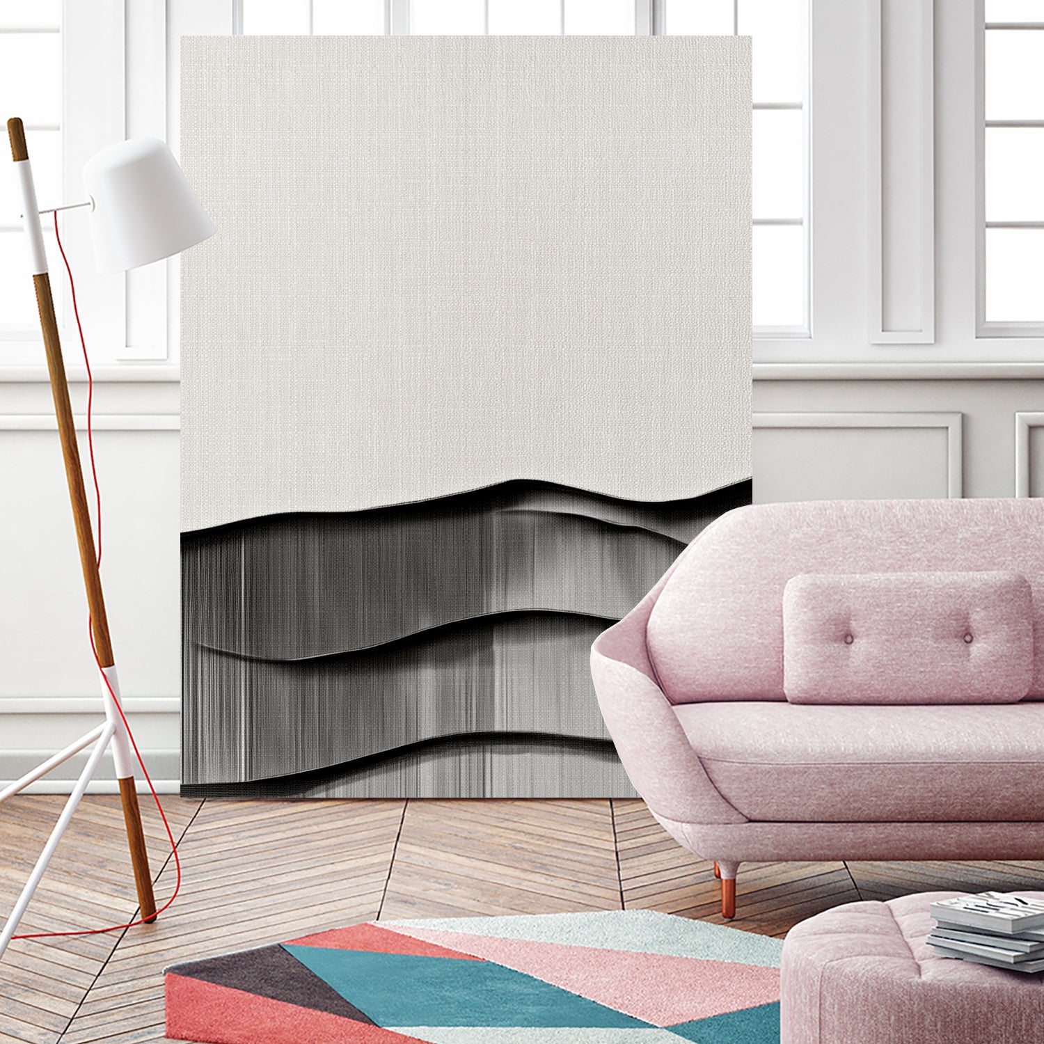 Monochrome Waves by Alma on GIANT ART - 6154 illustration