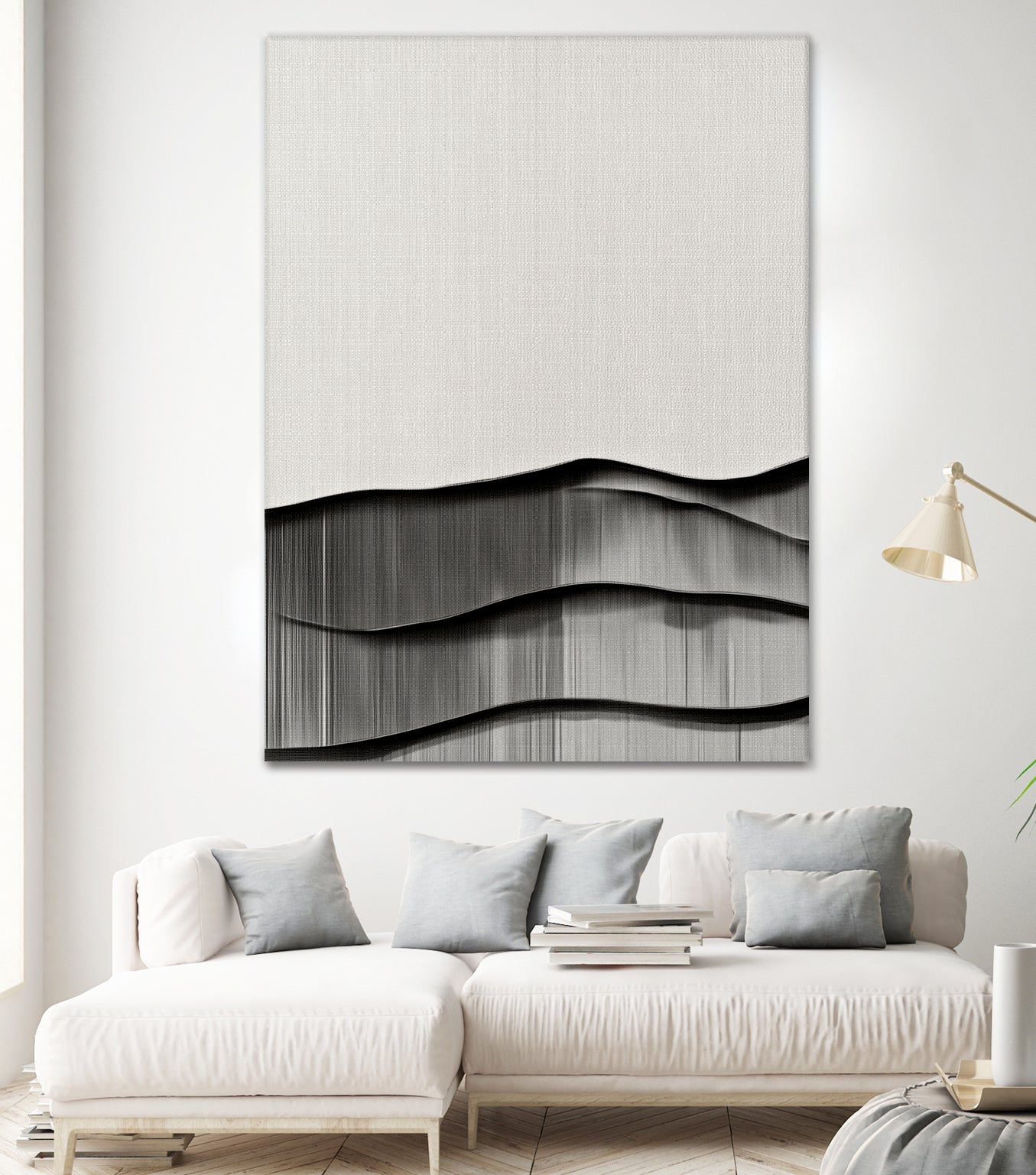 Monochrome Waves by Alma on GIANT ART - 6154 illustration