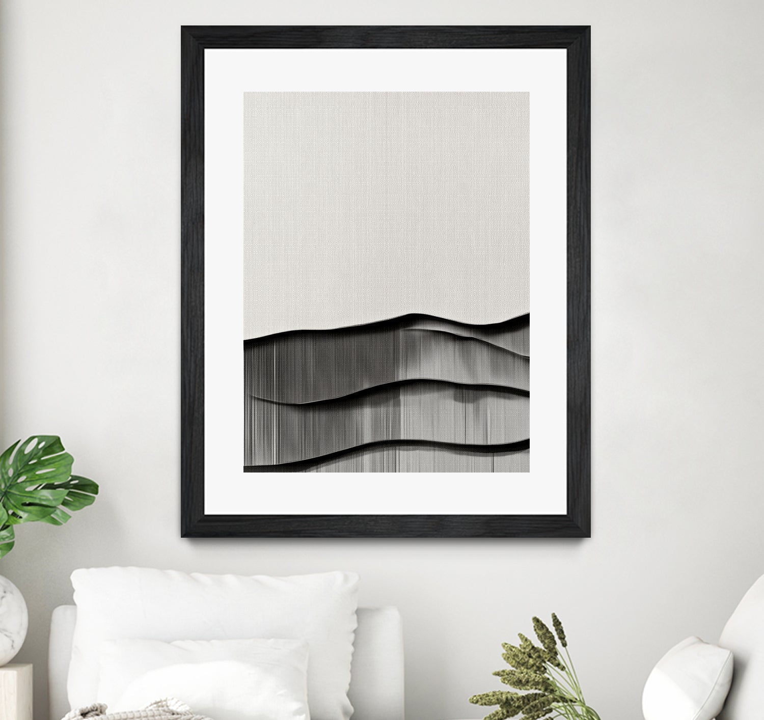 Monochrome Waves by Alma on GIANT ART - 6154 illustration