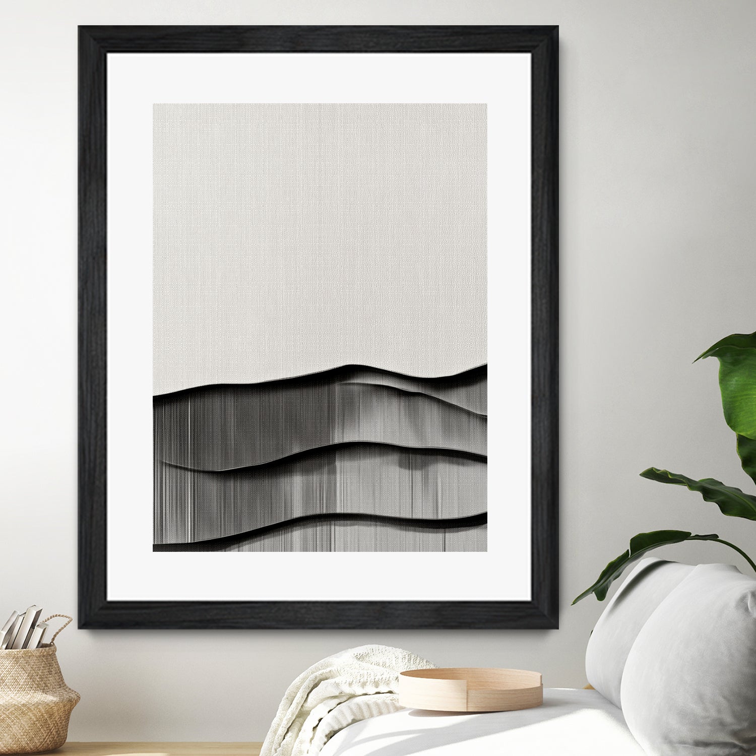 Monochrome Waves by Alma on GIANT ART - 6154 illustration