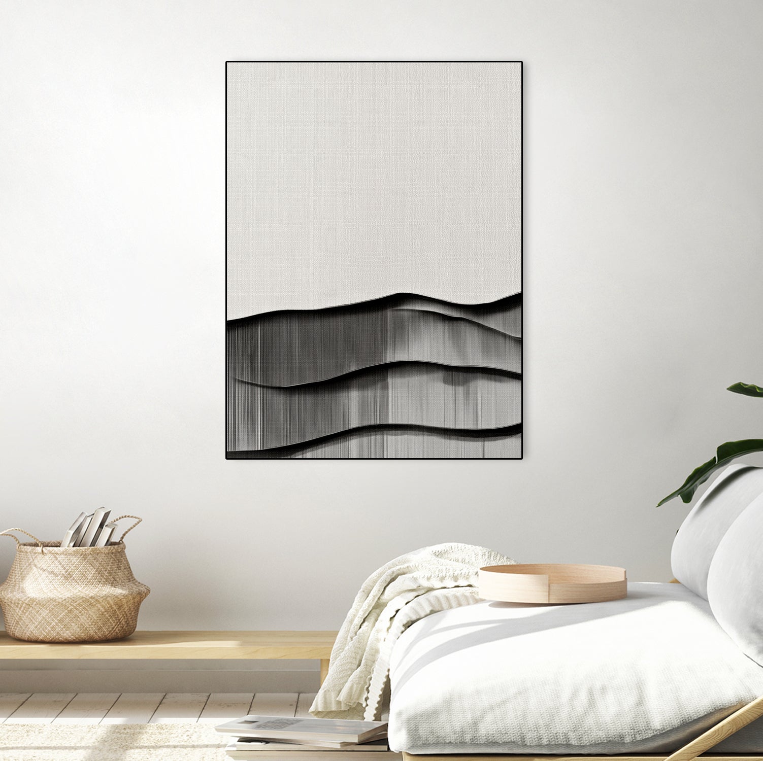 Monochrome Waves by Alma on GIANT ART - 6154 illustration