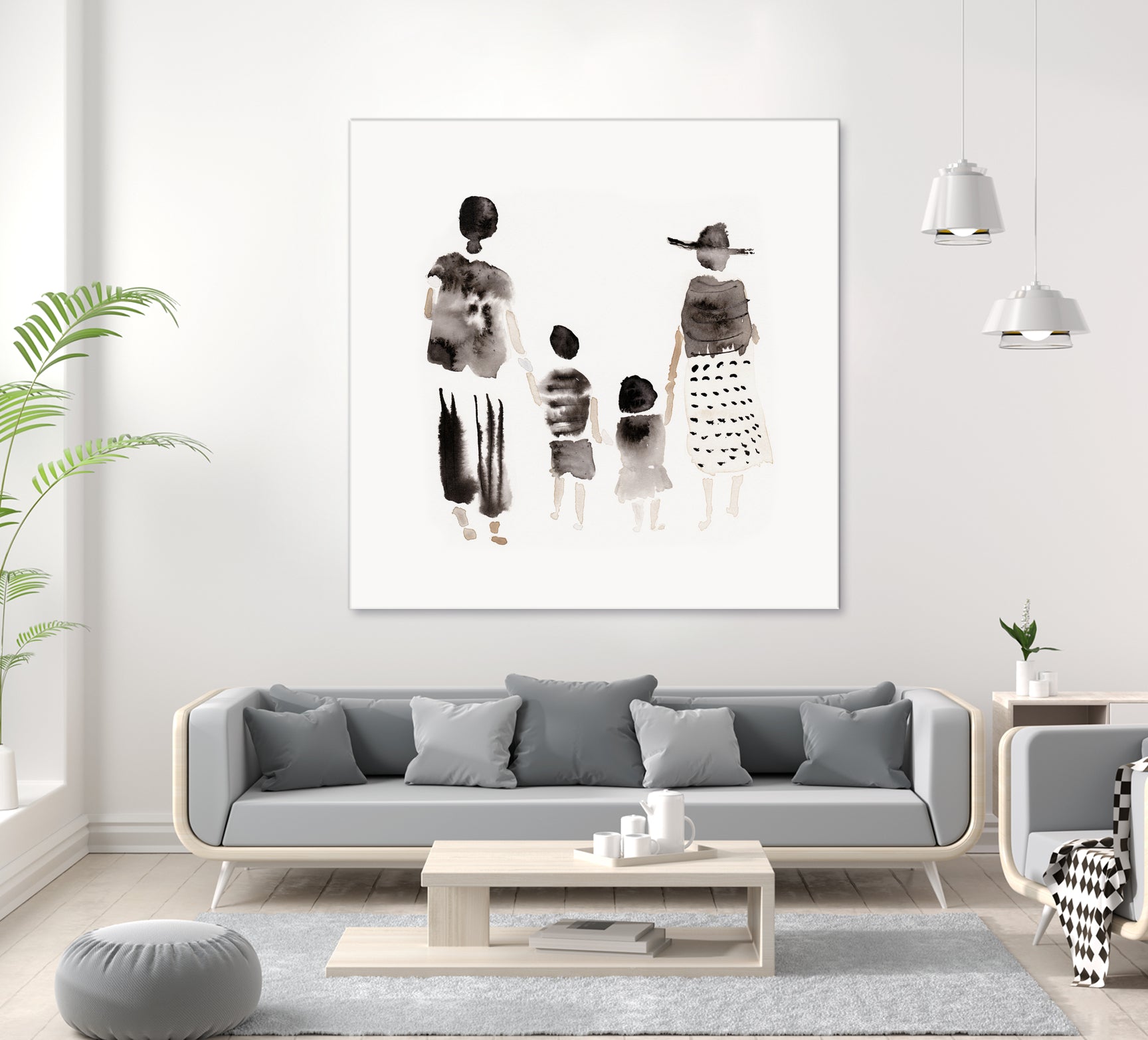 Family Silhouettes by Danushka Abeygoda on GIANT ART - 7200 illustration