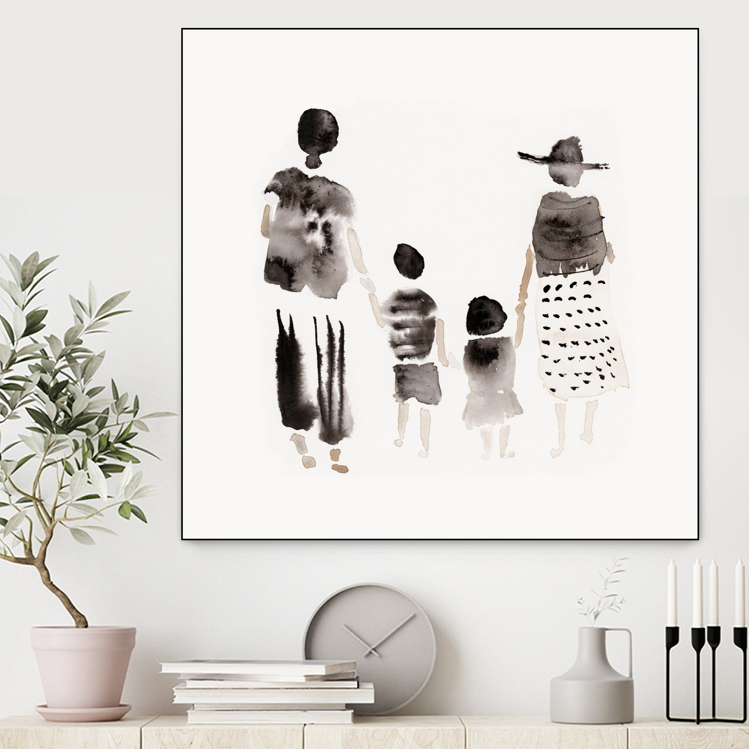 Family Silhouettes by Danushka Abeygoda on GIANT ART - 7200 illustration