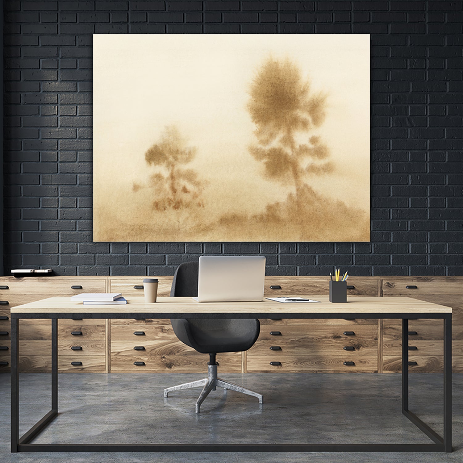 Misty Meadow by Dan Hobday on GIANT ART -  outdoor