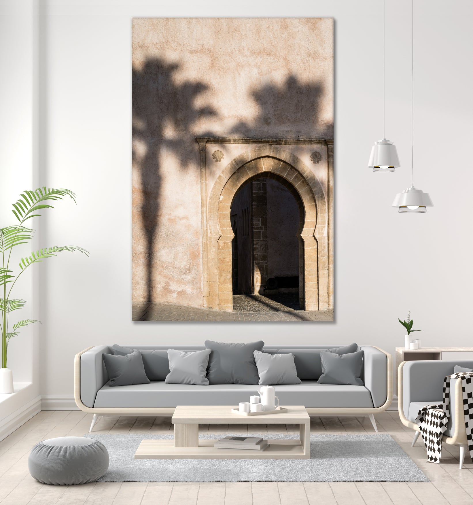 Shadow of a palm tree in Morocco by Photolovers on GIANT ART - mediterranean architecture photography mediterranean architecture