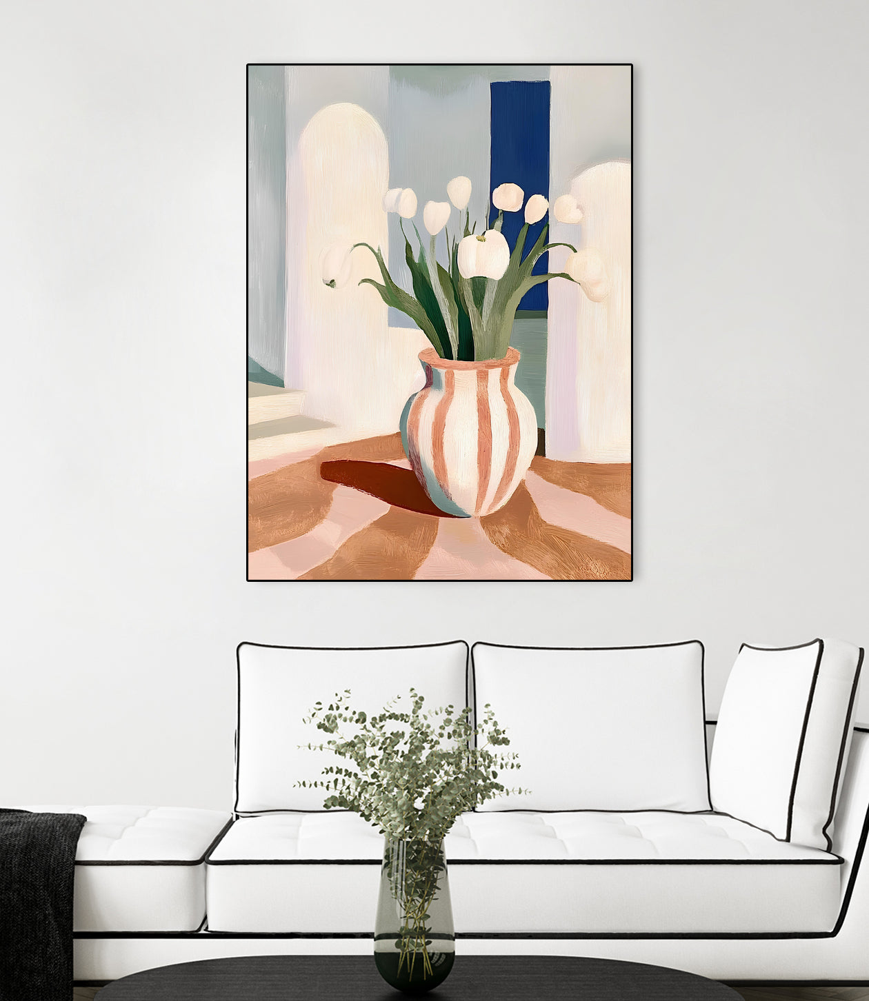 Tulips In a Vase by Avanesova Elena on GIANT ART - flowers and plants modern art