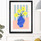 Flowers in Blue Knotted Vase by Maren Gross on GIANT ART - potted flower flowers and plants potted flower