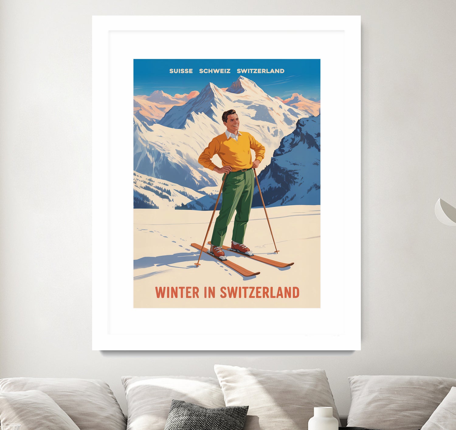 Swiss Alpine Bliss by Andreas Magnusson on GIANT ART - places vintage travel poster